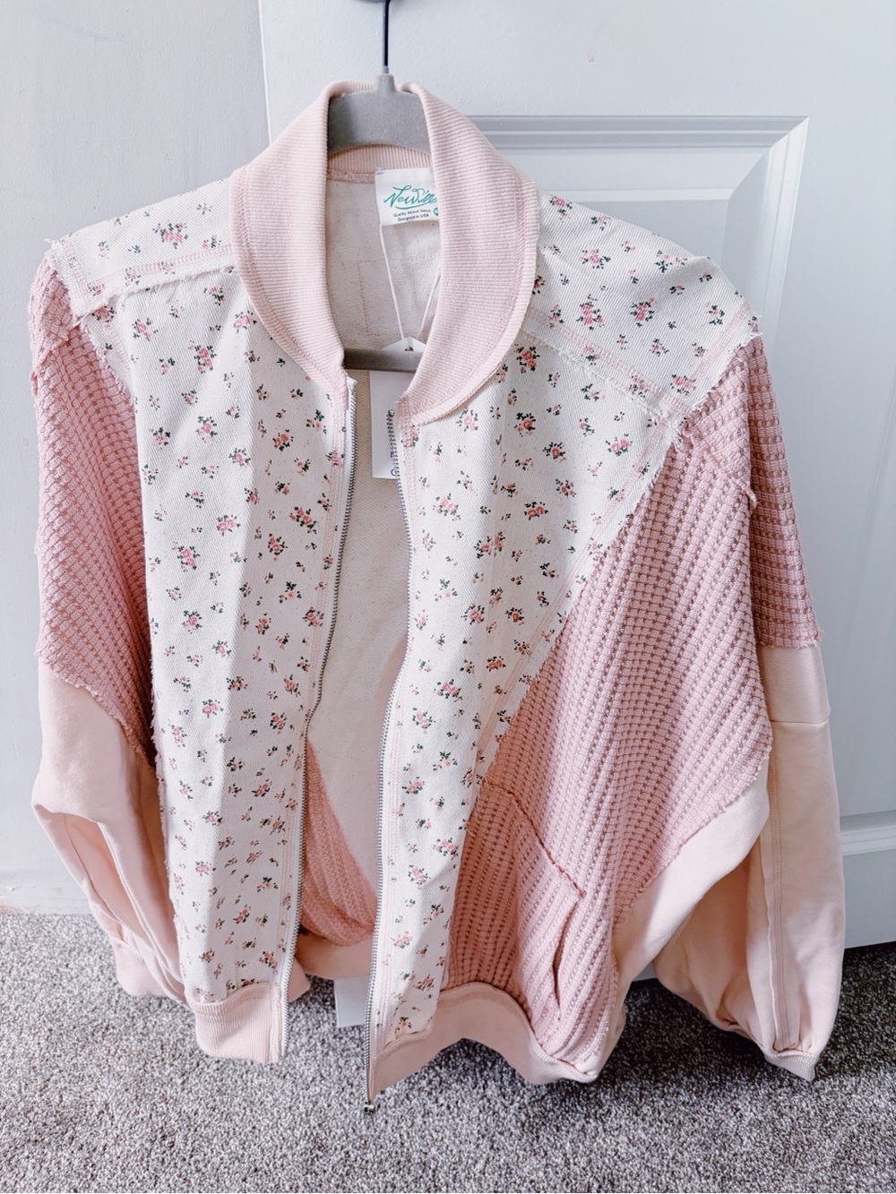 Pink Floral Jean Jacket